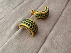 American Greenstone Studs Earrings - Diatoms