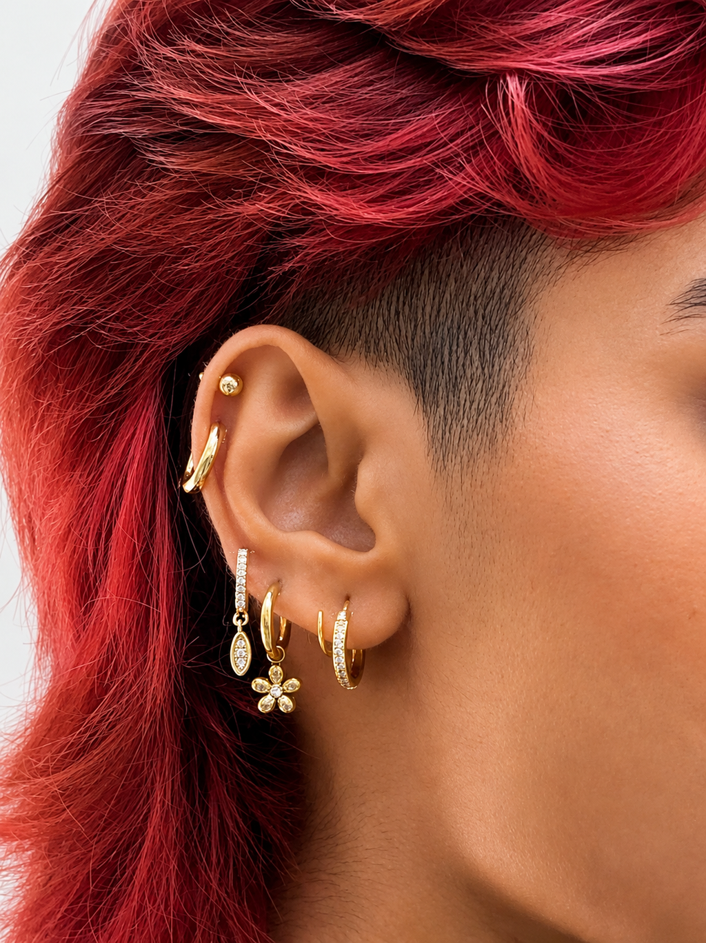 Retro Oval Zircon Drop Earrings