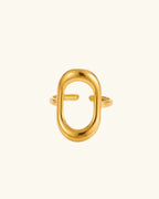 Luxy Oval Adjustable Ring - Diatoms