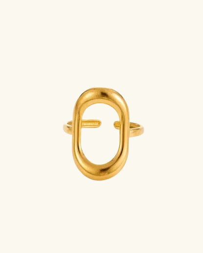 Luxy Oval Adjustable Ring - Diatoms