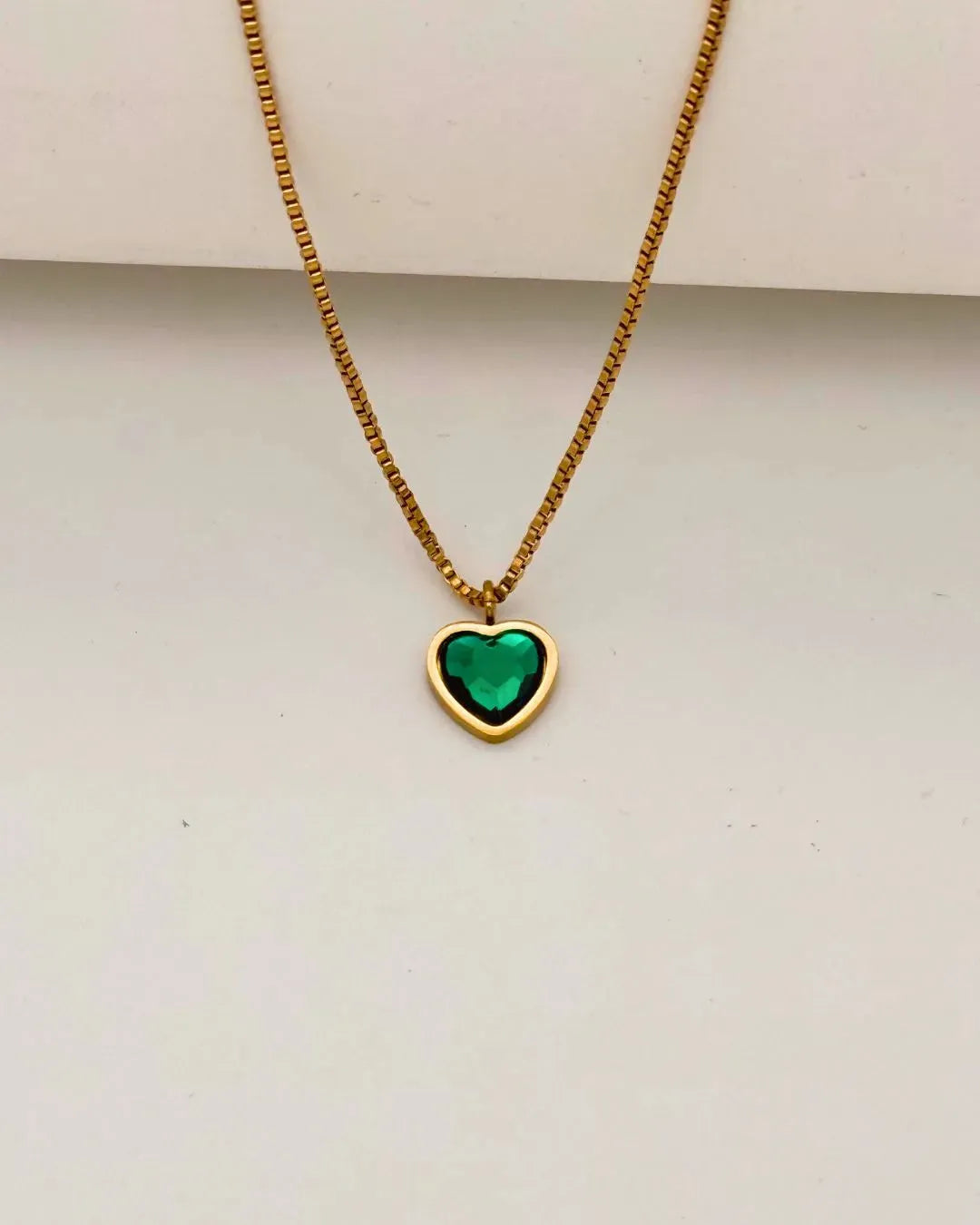 French Entry Lux Square Love Heart Women's Necklace Bracelet Earrings - Diatoms