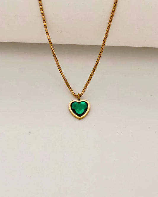 French Entry Lux Square Love Heart Women's Necklace Bracelet Earrings - Diatoms