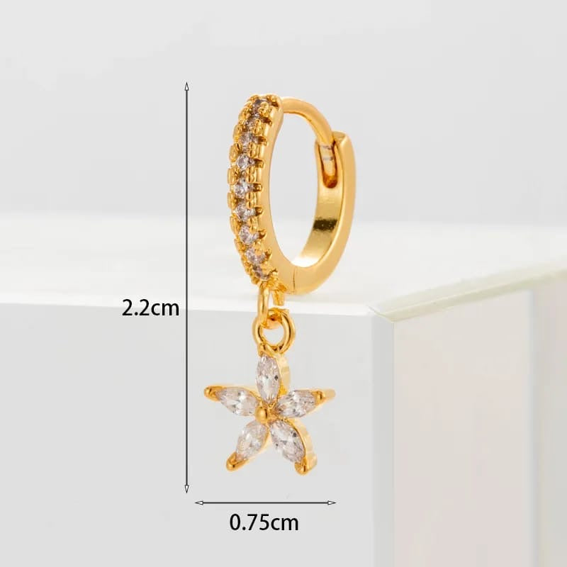 Crystal Flora Drop Earrings