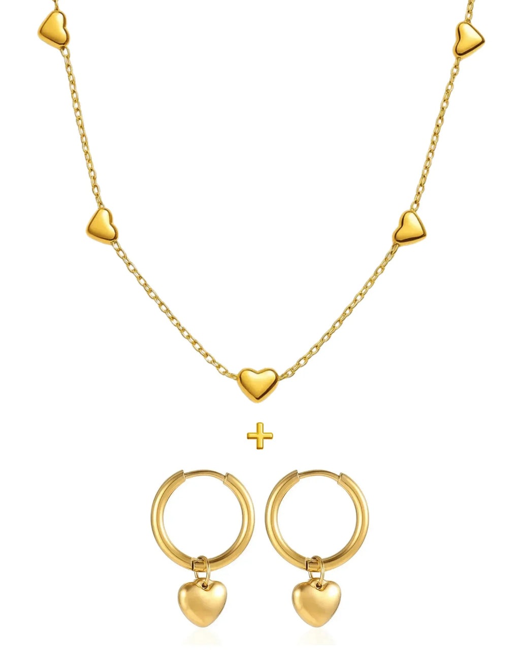 Everyday Grace Heart Shape Necklace Earring Set