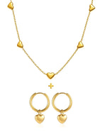 Everyday Grace Heart Shape Necklace Earring Set