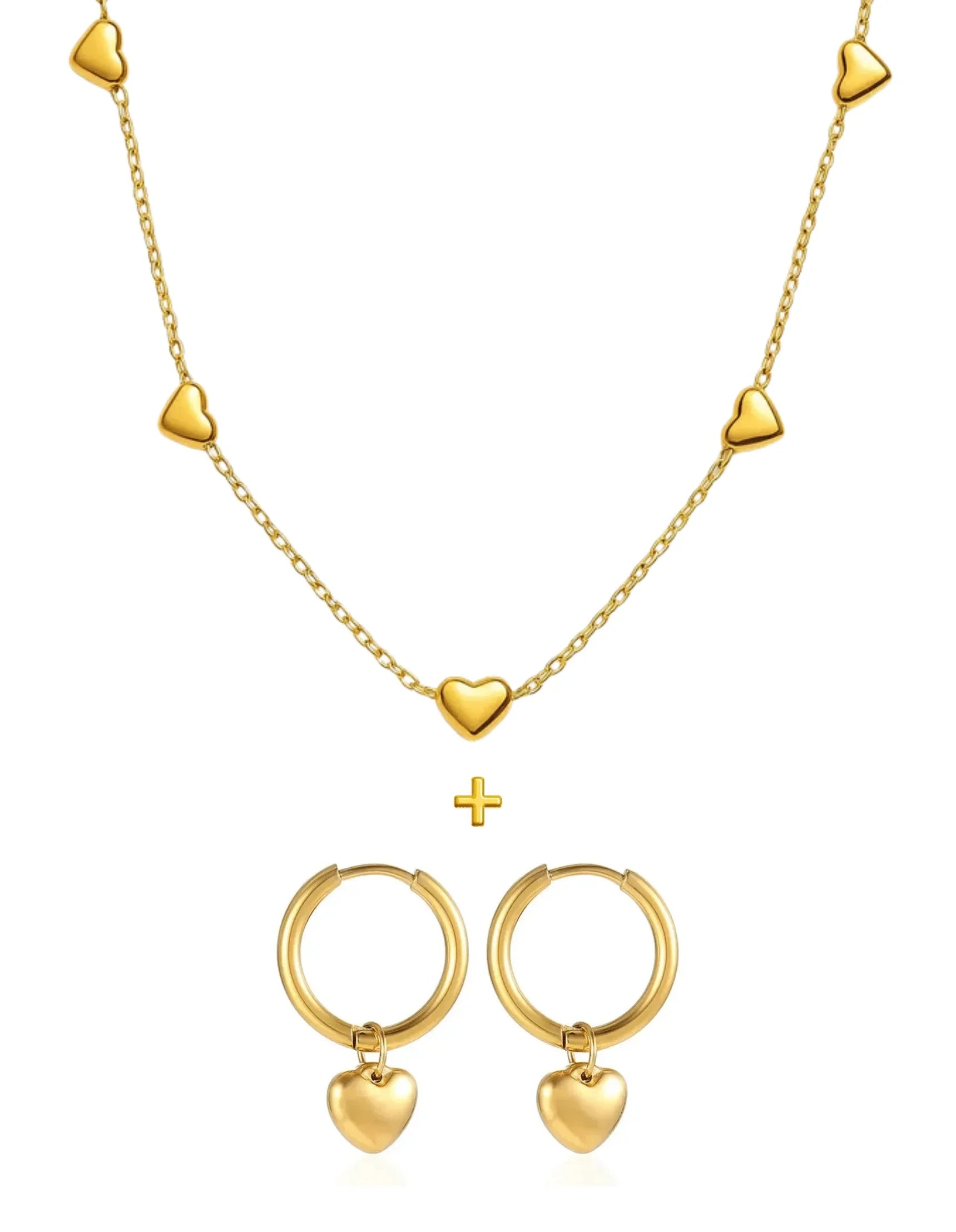 Everyday Grace Heart Shape Necklace Earring Set