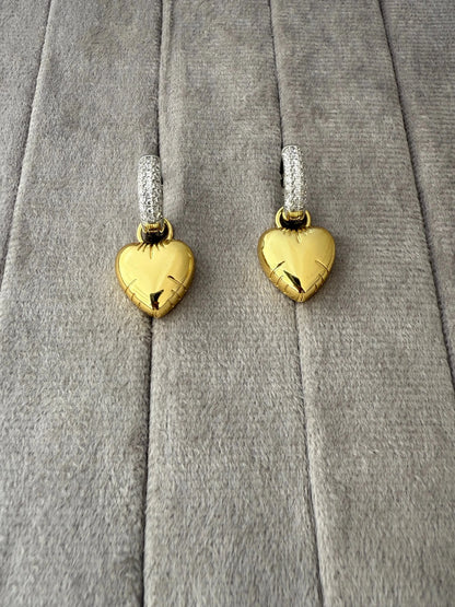 Commute Star Heart Shape Drop Earrings - Diatoms
