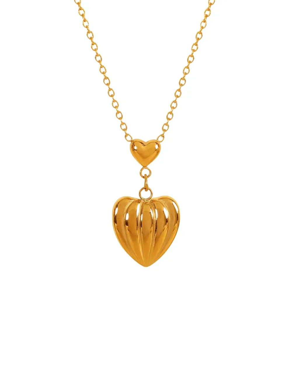 Luxe Heartfelt Gold Necklace - Diatoms
