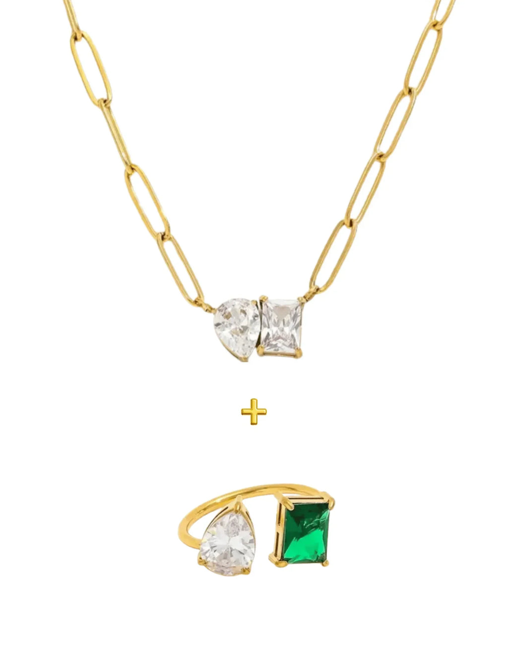 Bloom Essence Combo Necklace Ring Set