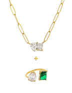 Bloom Essence Combo Necklace Ring Set
