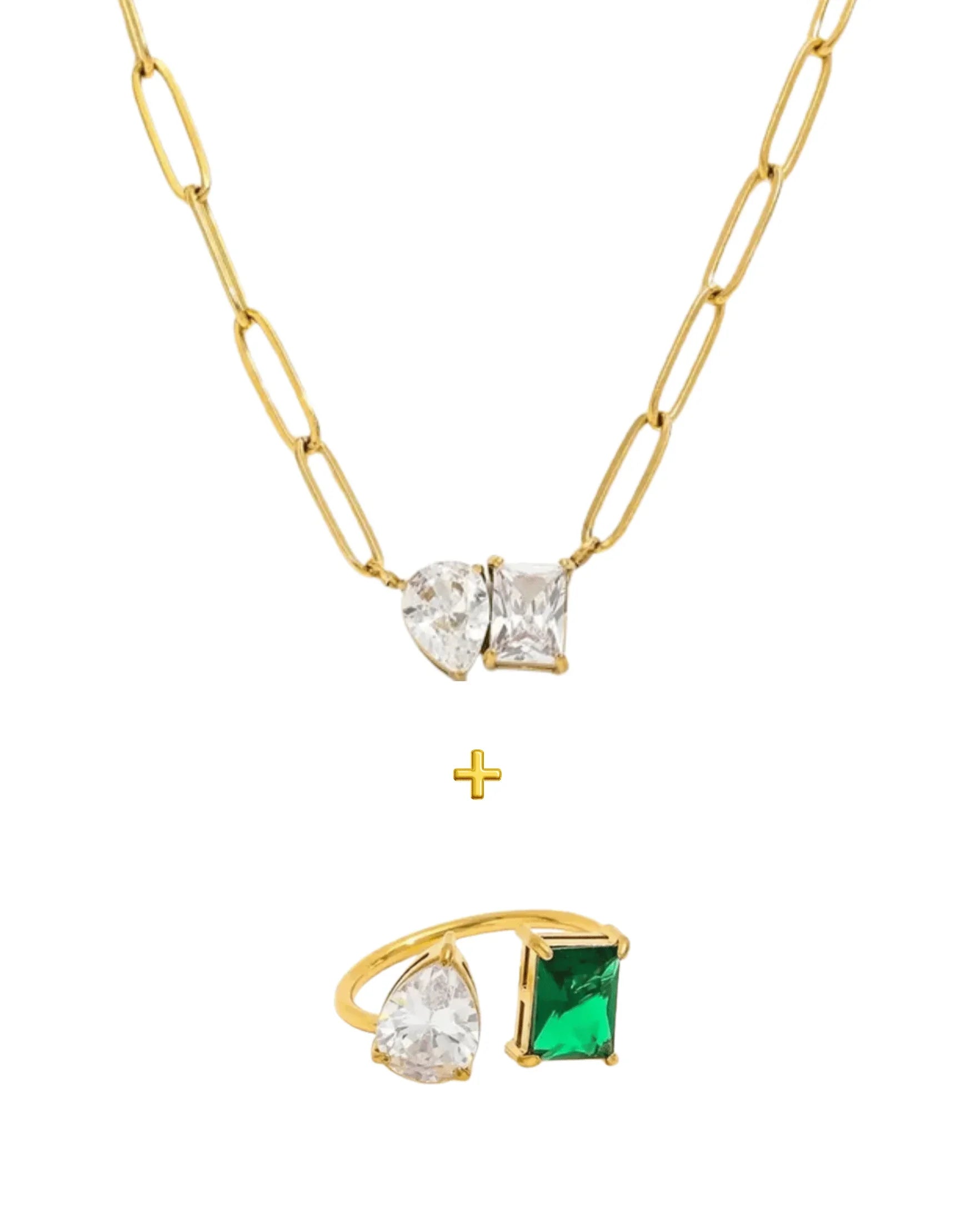 Bloom Essence Combo Necklace Ring Set