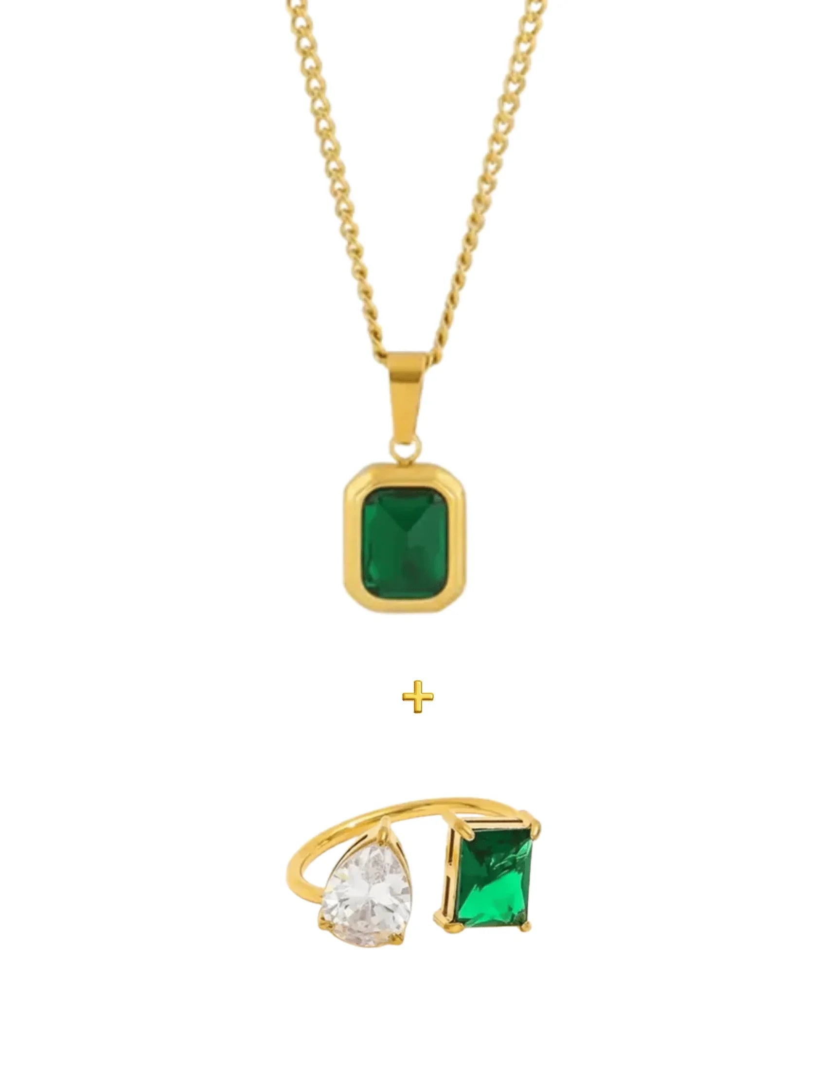 Luxe Essence Combo Necklace Ring Set