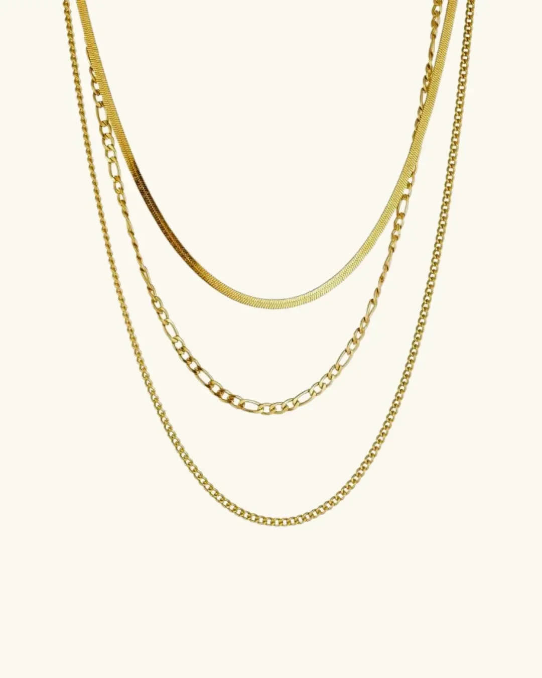 Luxe Tagged Gold Layered Chain Necklace - Diatoms