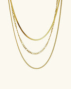 Luxe Tagged Gold Layered Chain Necklace - Diatoms