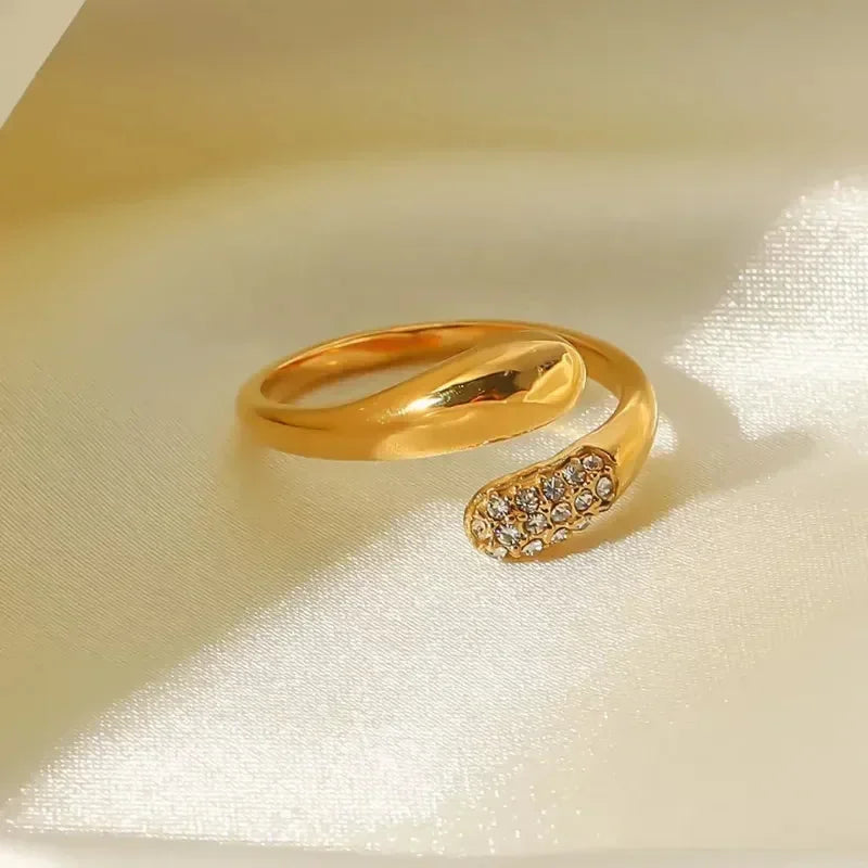 Luxe Gilded Adjustable Ring - Diatoms