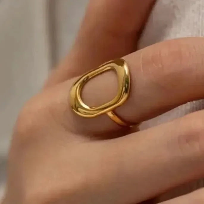 Luxy Oval Adjustable Ring - Diatoms