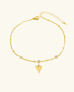 Heart Crystal Bracelet - Diatoms