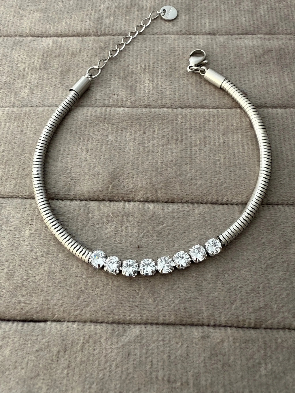 Starlit Grace Silver Bracelet - Diatoms