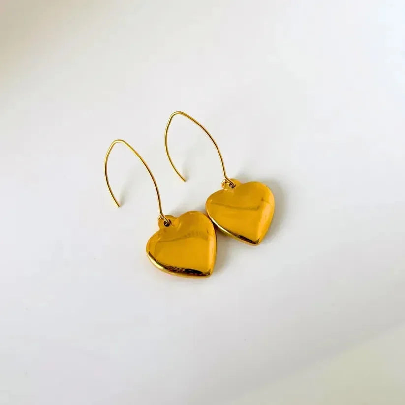 Oceanic Glow Heart Earrings - Diatoms