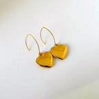 Oceanic Glow Heart Earrings - Diatoms