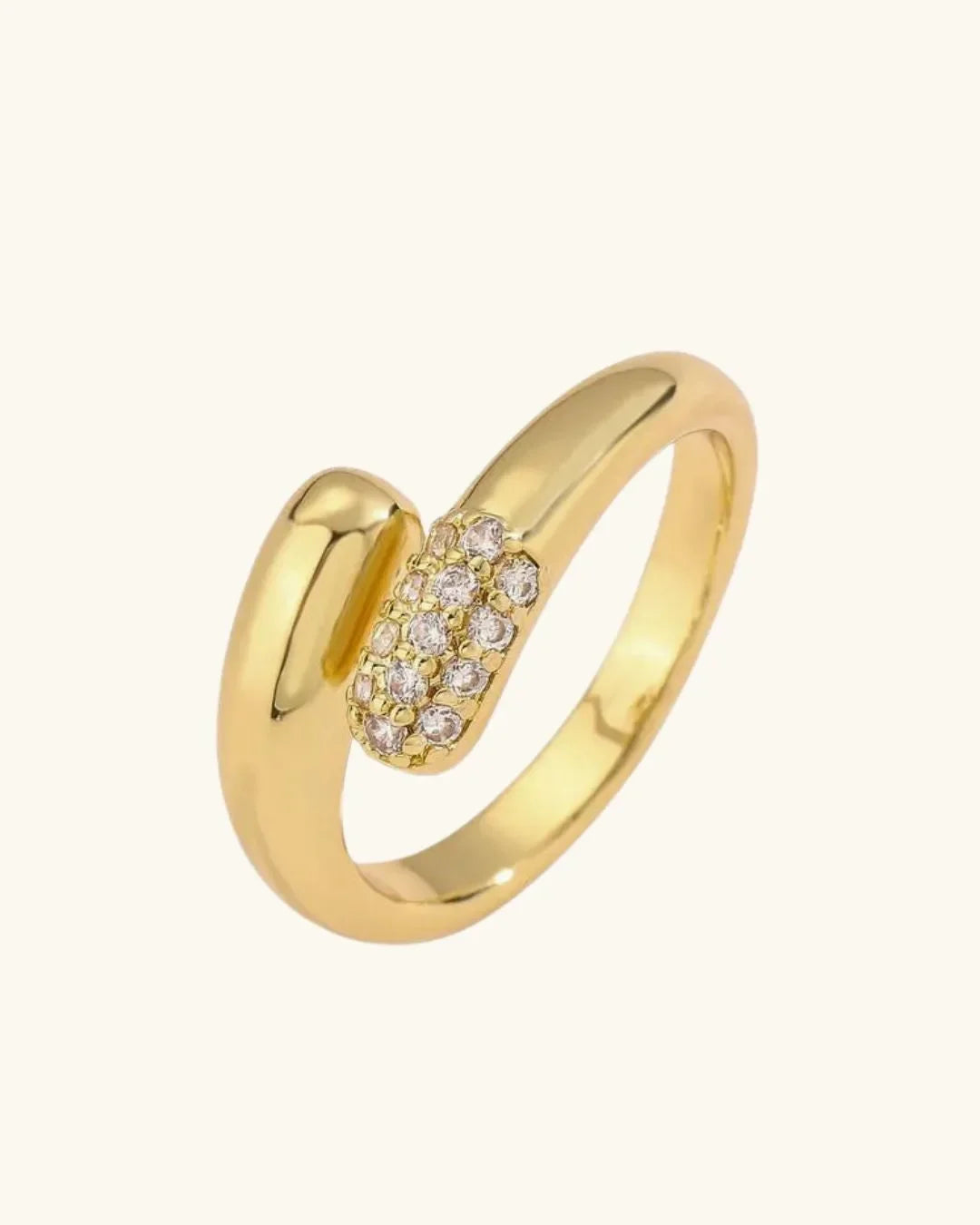 Luxe Gilded Adjustable Ring - Diatoms