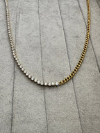 Luxe Gilded Diamond Necklace - Diatoms