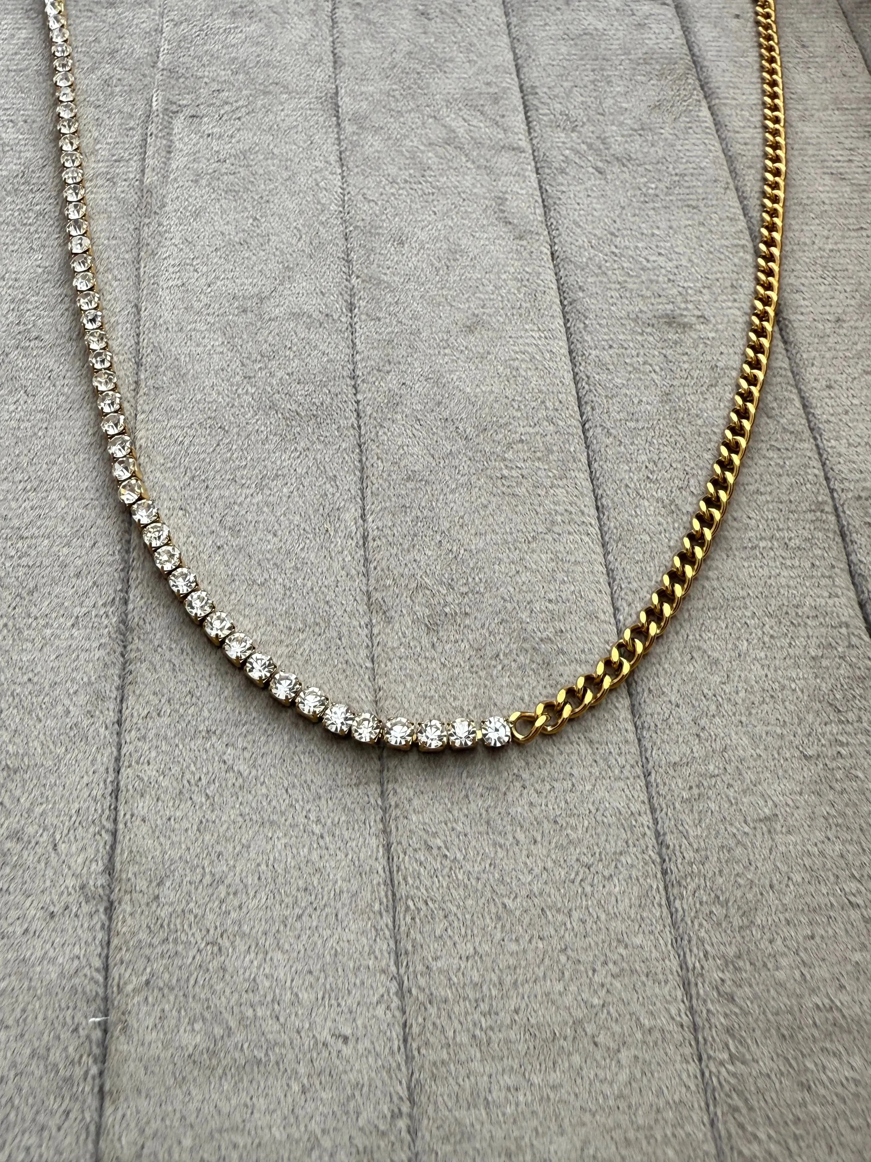 Luxe Gilded Diamond Necklace - Diatoms