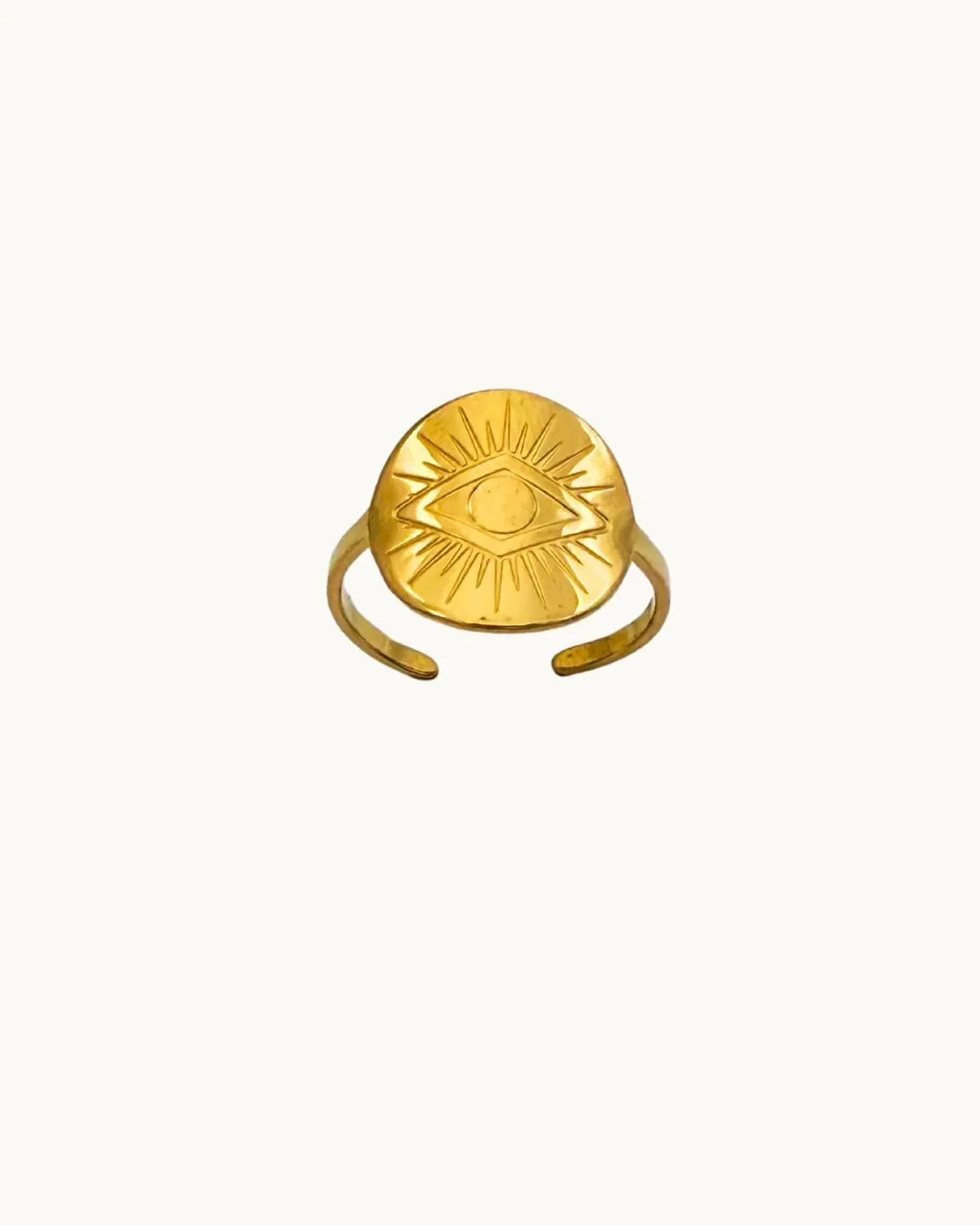 Eye of Elegance Gold Ring - Diatoms