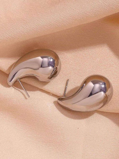 Silver Droplets Stud Earrings