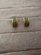 American Greenstone Studs Earrings - Diatoms