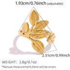 Imperia Leaf Adjustable Ring