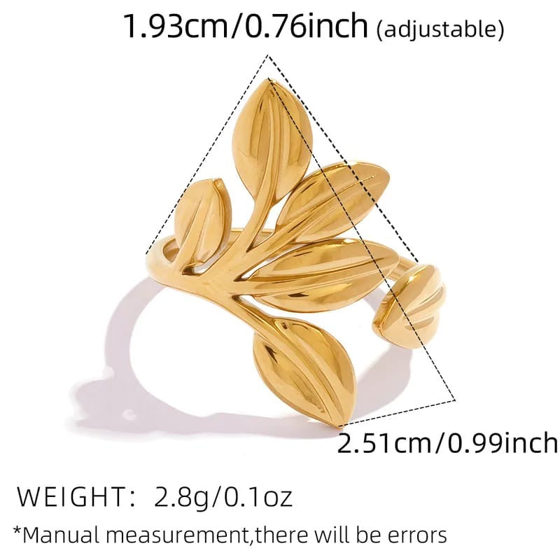 Imperia Leaf Adjustable Ring