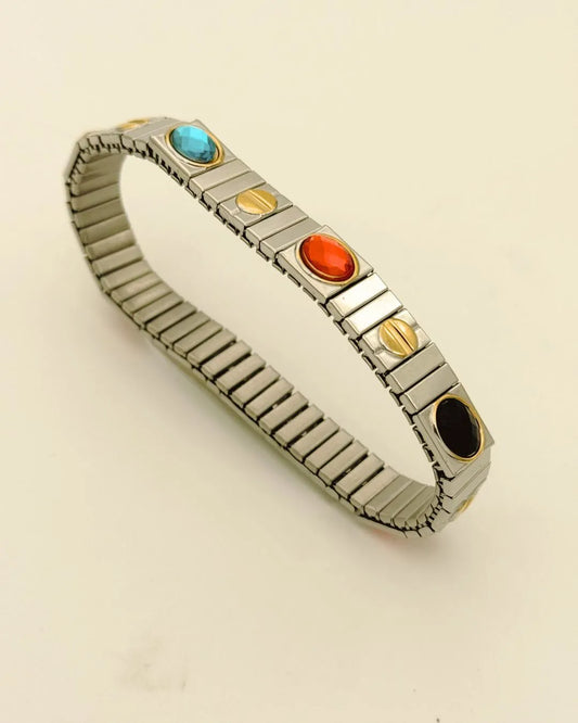 Classic Retro Multicolour Geometric Bracelets - Diatoms