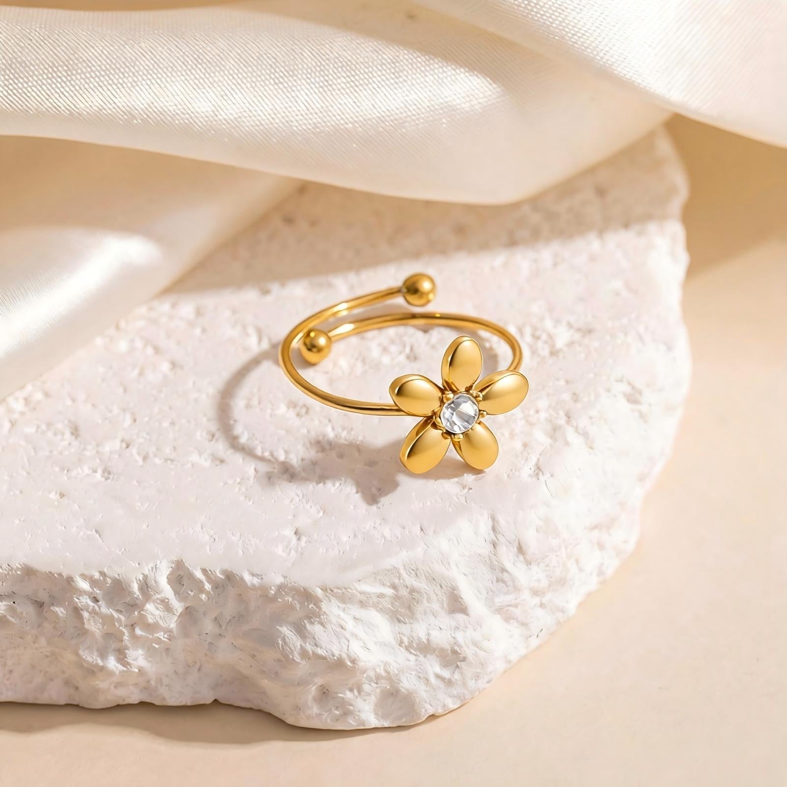 Flora Spark Adjustable Ring