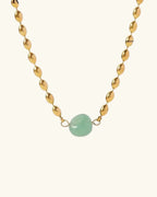 Luxy Emerald Pearly Necklace - Diatoms