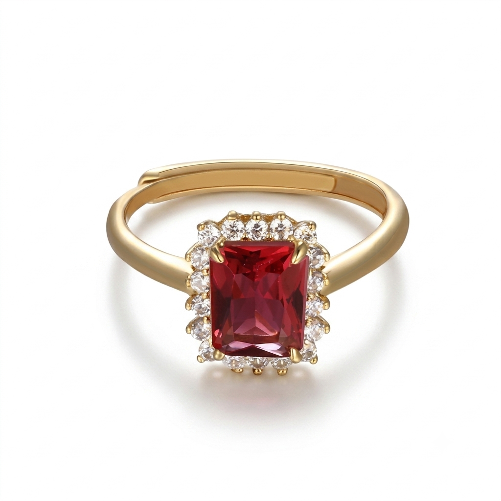 Ruby Royale Adjustable Ring