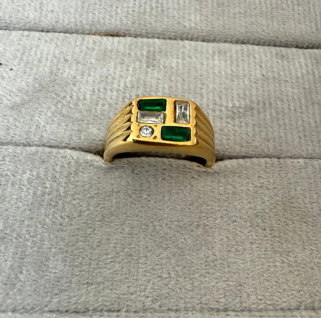 Retro Geometric Dainty Rings - Diatoms