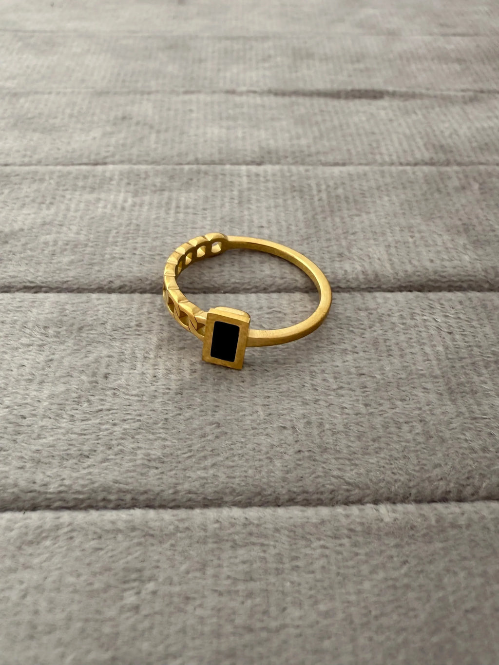 Black Charm Ring - Diatoms