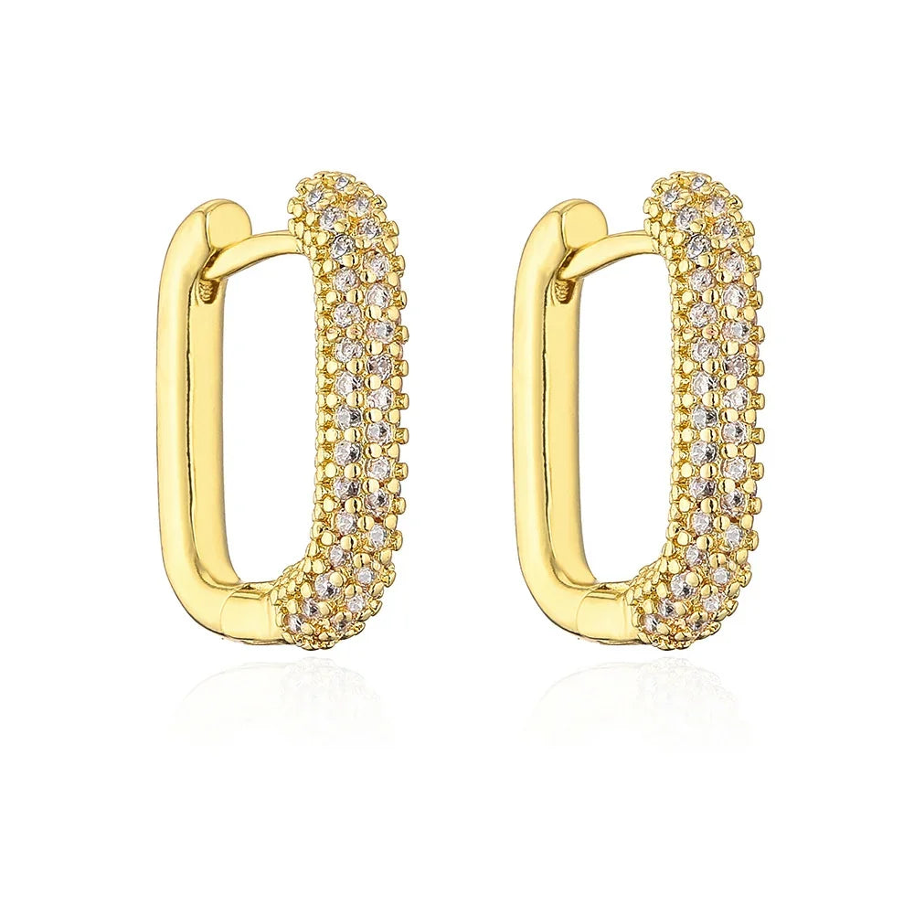 Geo-Glow Huggies Earrings