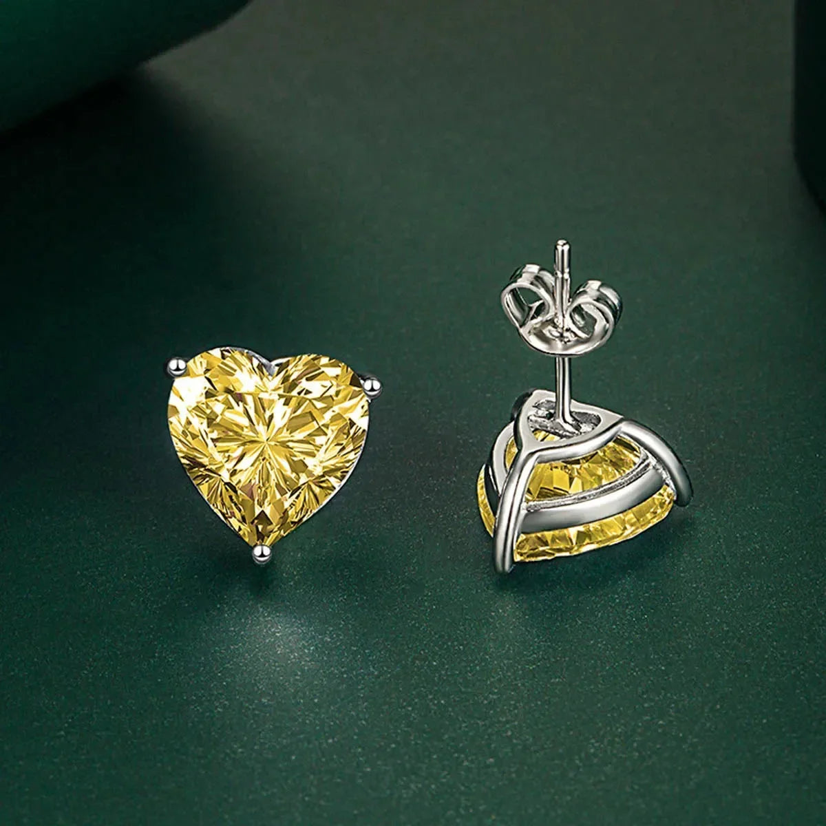 Radiant Yellow stone studs - Diatoms