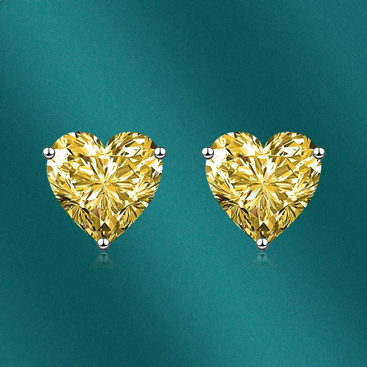 Radiant Yellow stone studs - Diatoms