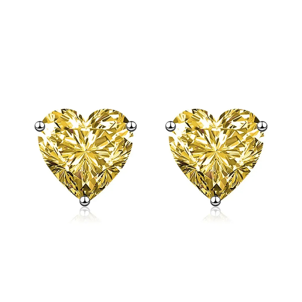 Radiant Yellow stone studs - Diatoms