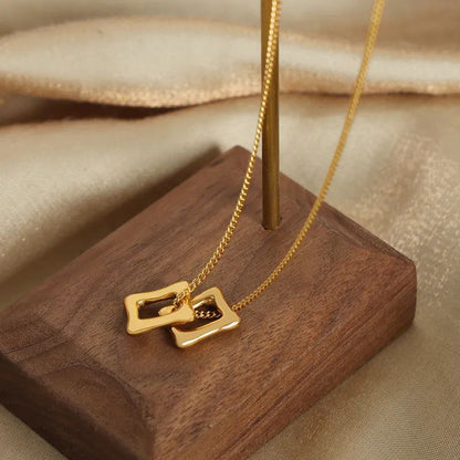 Square Hollow Geometric Classic Pendant