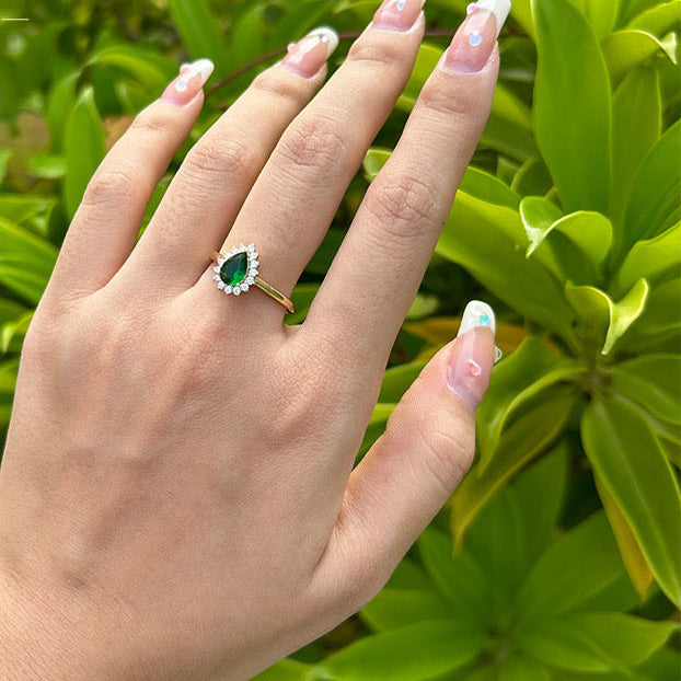 Pink Princess Teardrop Adjustable Ring
