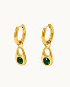Opulent Green Gold Earrings - Diatoms