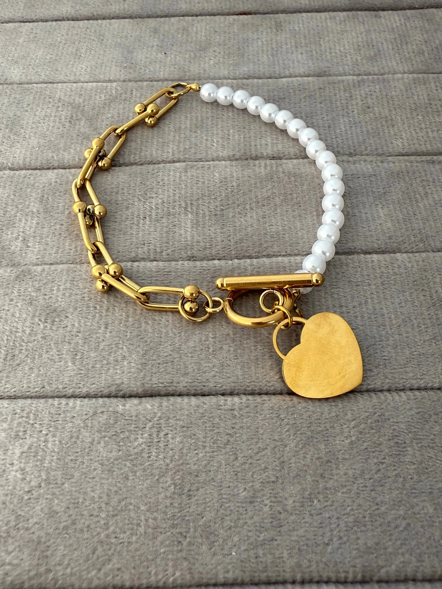 Beaded Half Pearl Bracelet - Diatoms