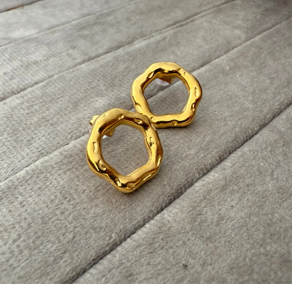 Luxe Graceful Gold Earrings - Diatoms