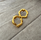 Luxe Graceful Gold Earrings - Diatoms