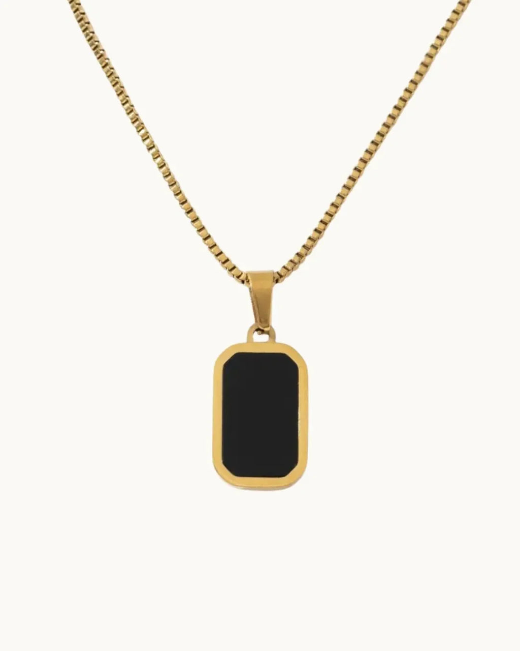 Black Enamel Gold Plated Necklace - Diatoms