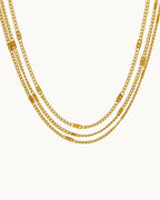 Luxy Triple Layered Chain Necklace - Diatoms